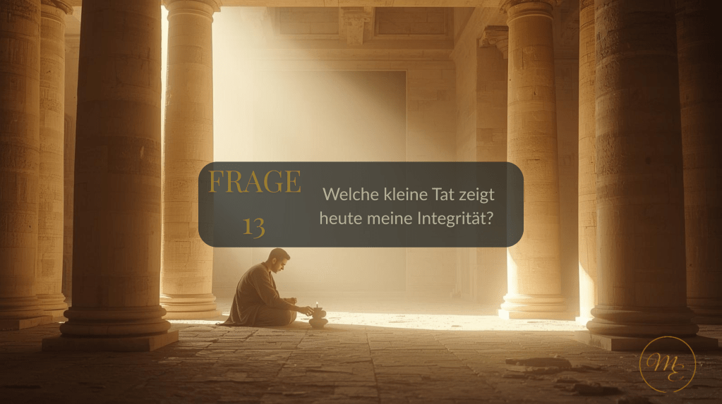 Frage 13 – Welche kleine Tat zeigt heute meine Integrität?