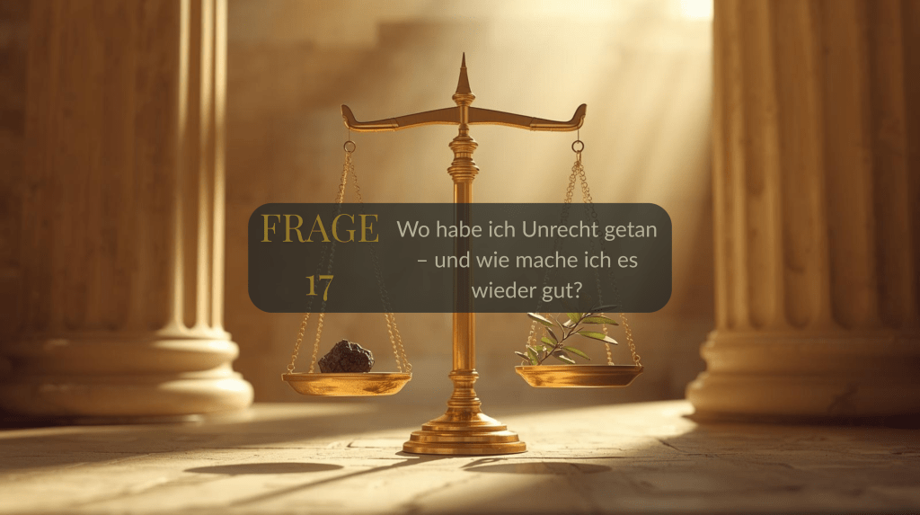 Frage 17 – Wo habe ich Unrecht getan – und wie mache ich es wieder gut?