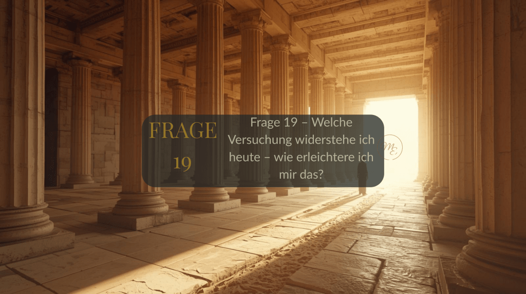 Frage 19 – Welcher Versuchung widerstehe ich heute – wie erleichtere ich mir das?
