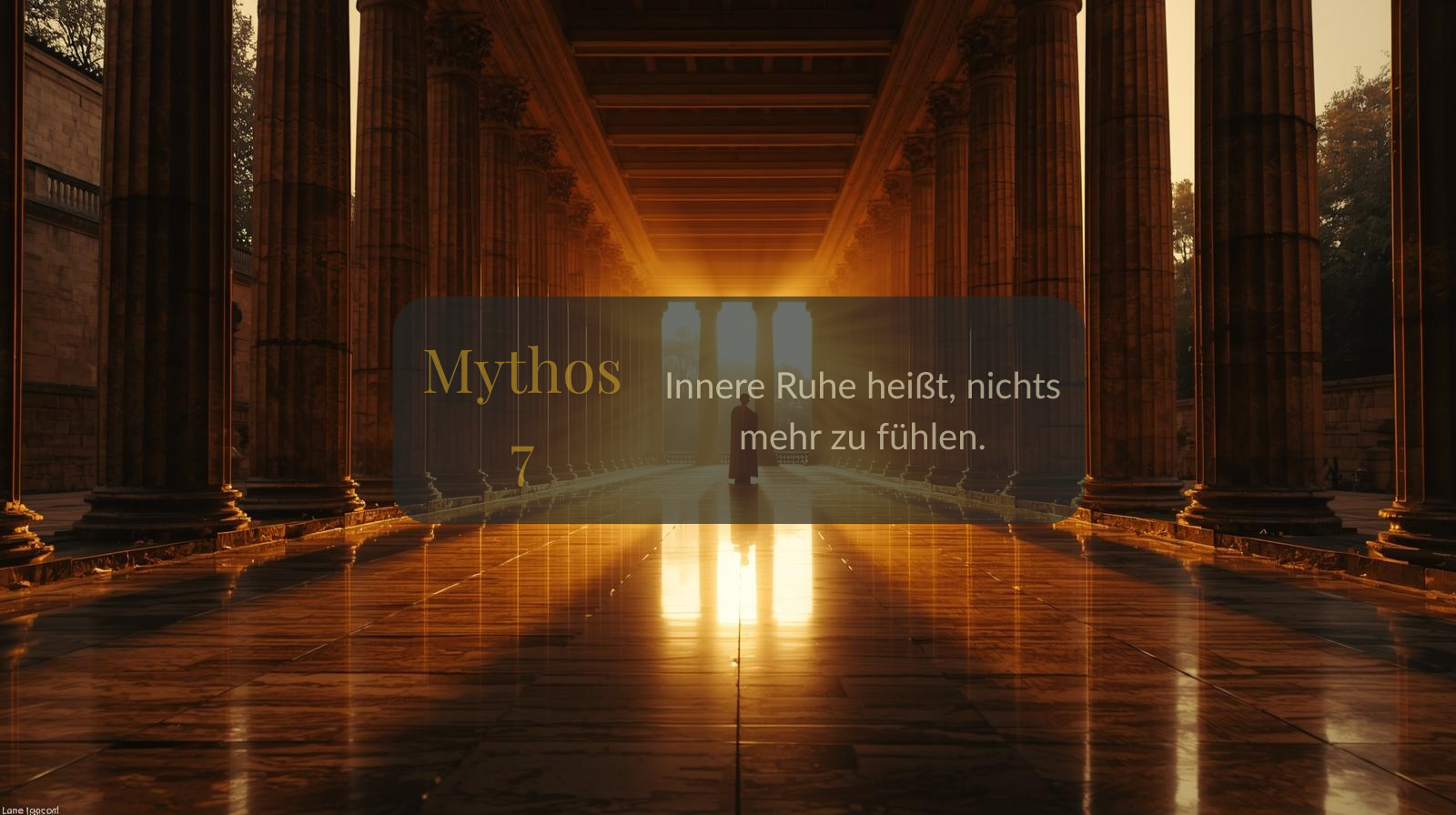 Mythos 7 von 66 – Innere Ruhe heißt, nichts mehr zu fühlen.