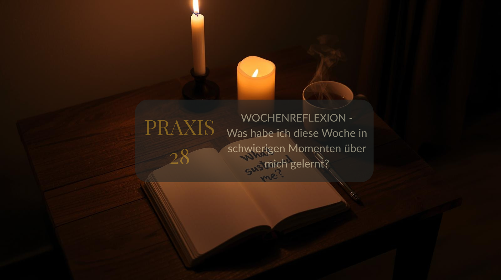 Praxis 28: Wochenreflexion