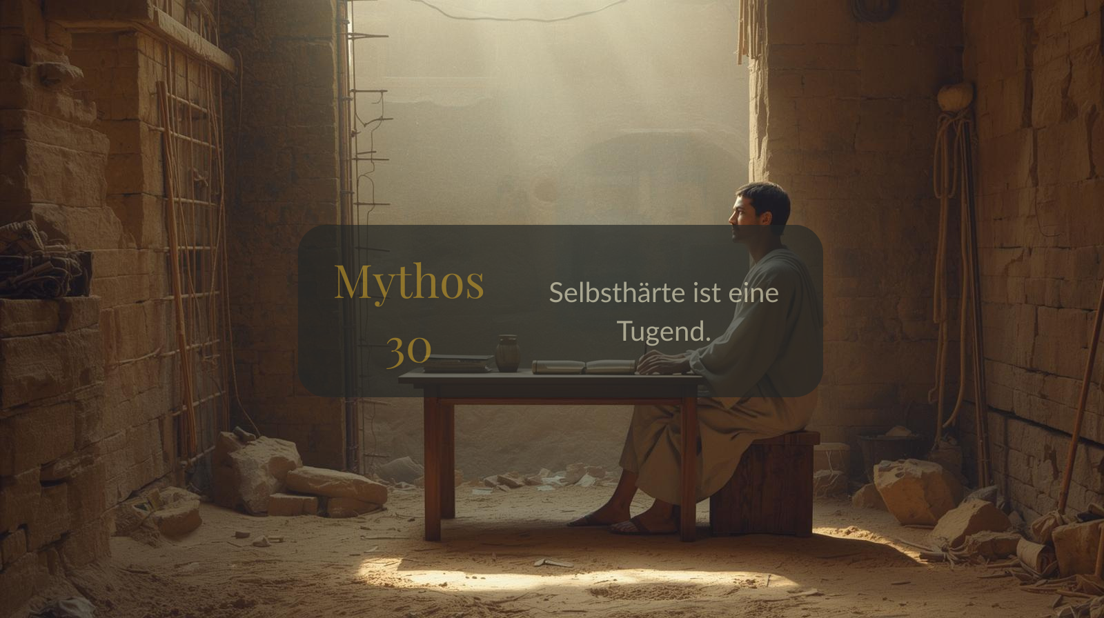Mythos 30 von 66 – Selbsthärte ist eine Tugend.