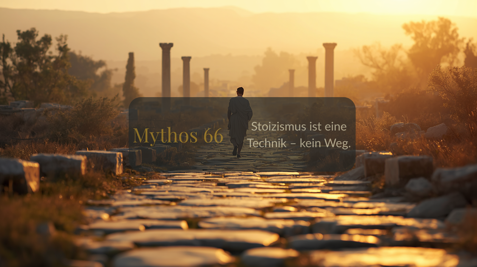 Mythos 66 von 66 – Stoizismus ist eine Technik – kein Weg.