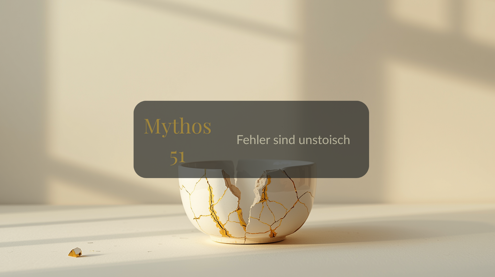Mythos 51 von 66 – Fehler sind unstoisch.