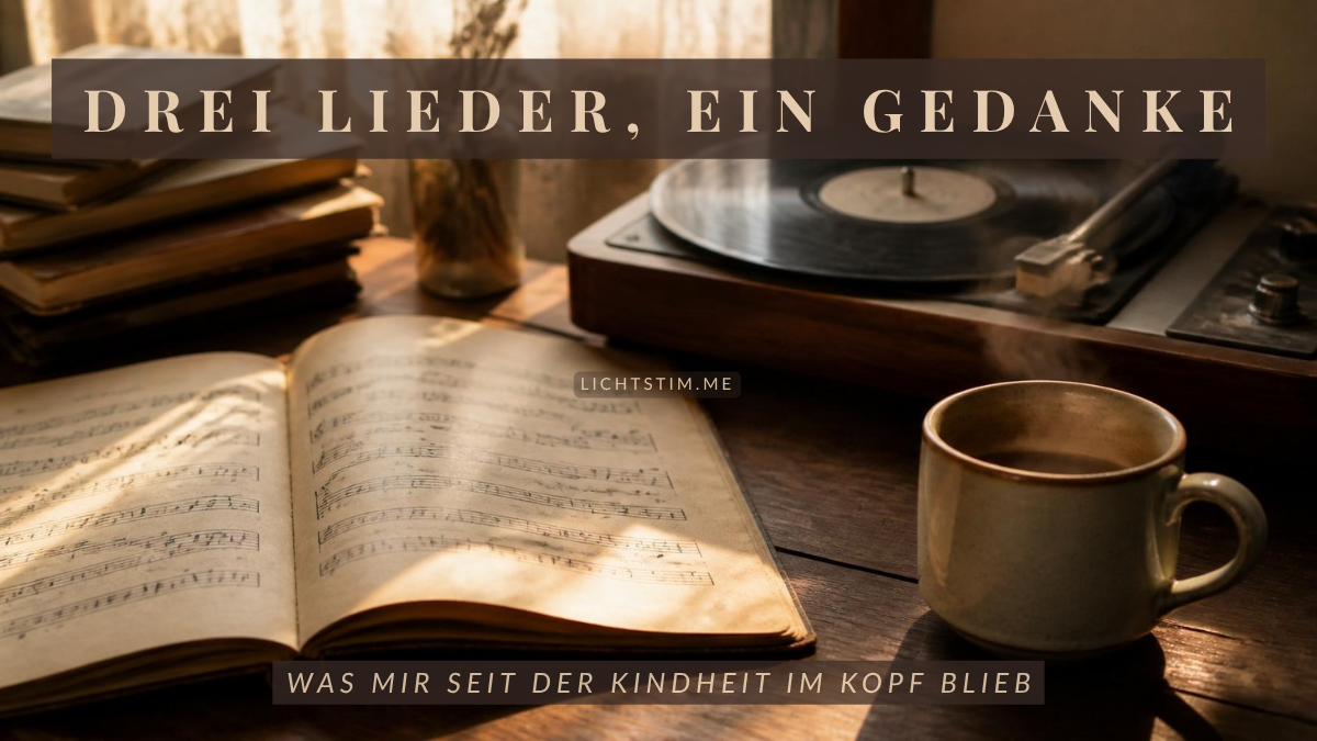 Welche Songzeile im Kopf bleibt — drei Lieder, ein stoischer Gedanke