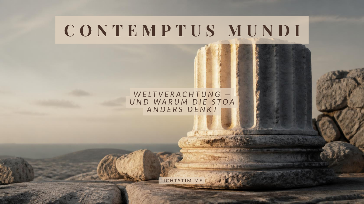 Contemptus Mundi — was die Stoa anders sieht