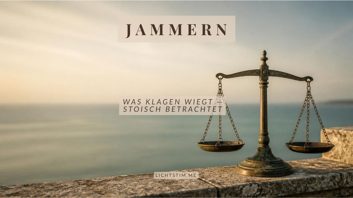 Jammern und Stoizismus — wenn Klagen nicht weiterhilft