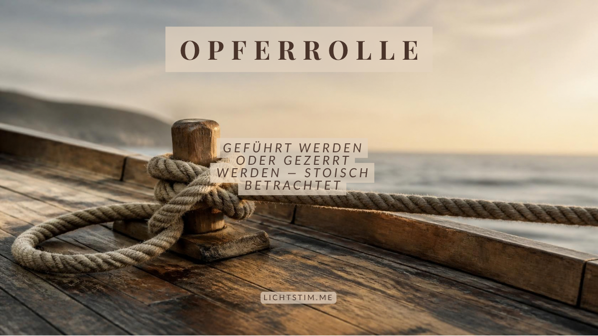 Opferrolle und Stoizismus — wenn Klagen die Handlung ersetzt