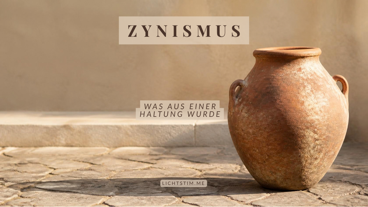 Zynismus und Stoizismus — vom Kynismus zur Verhärtung